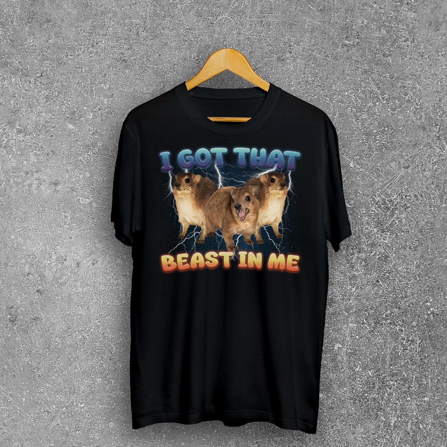 I got that beast in me Funny Rock Hyrax Meme T-Shirt