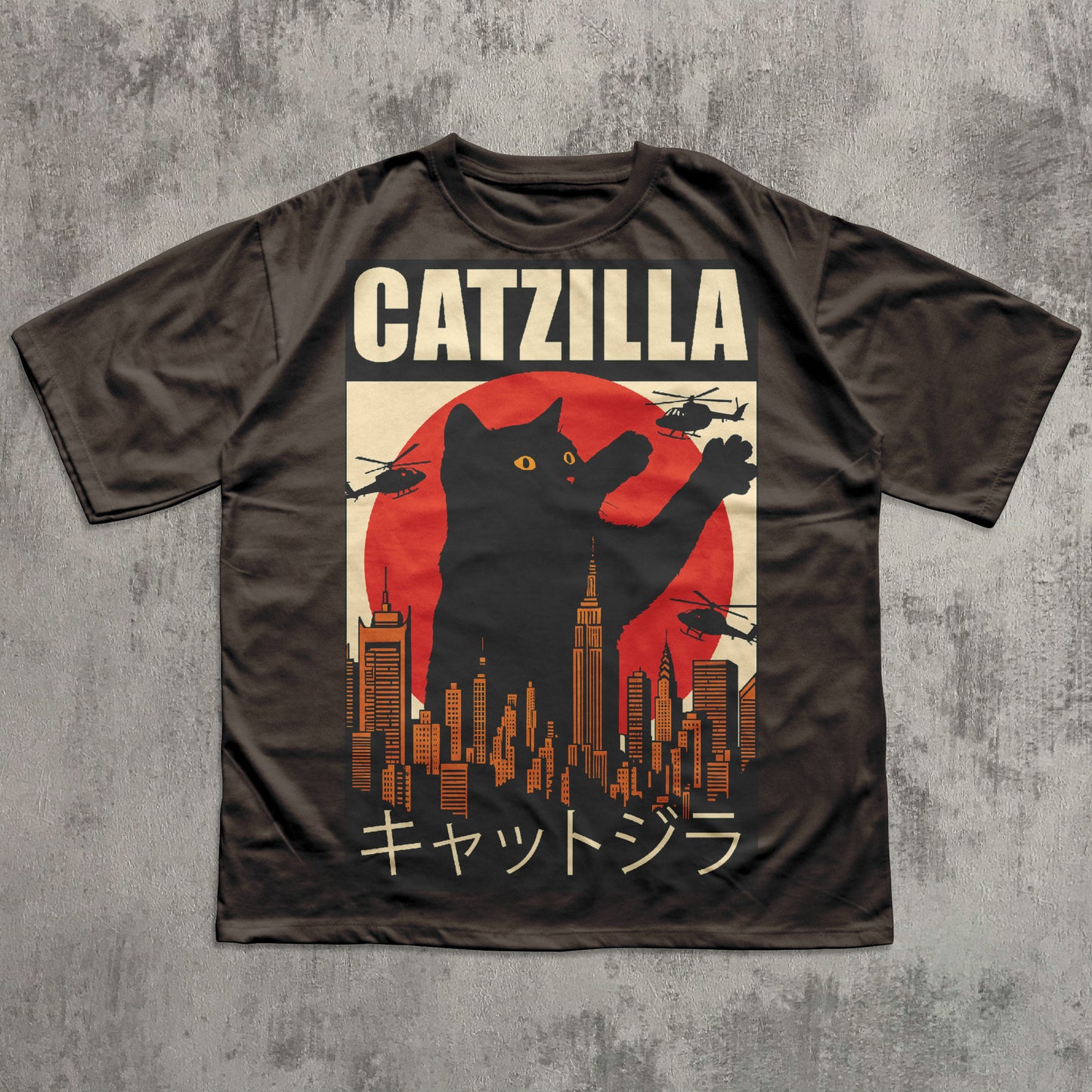 Catzilla Funny Cat Meme T-shirt, Parody Tee, Stupid Shirt