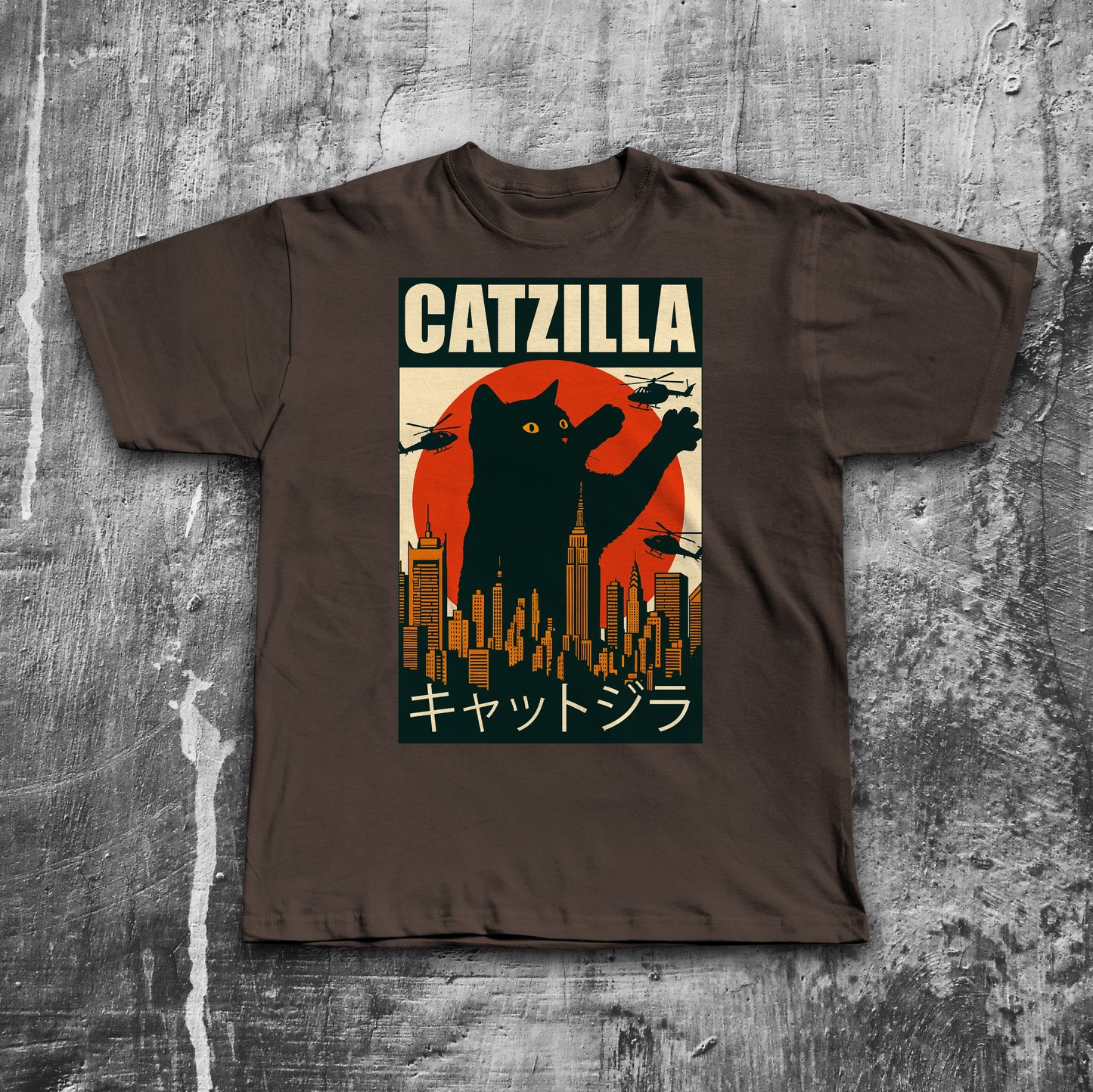 Catzilla Funny Cat Meme T-shirt, Parody Tee, Stupid Shirt