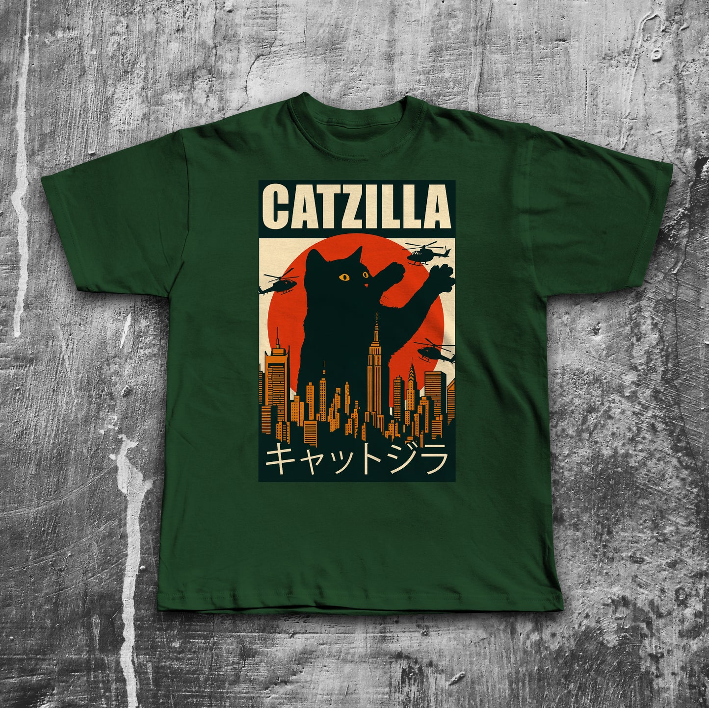 Catzilla Funny Cat Meme T-shirt, Parody Tee, Stupid Shirt