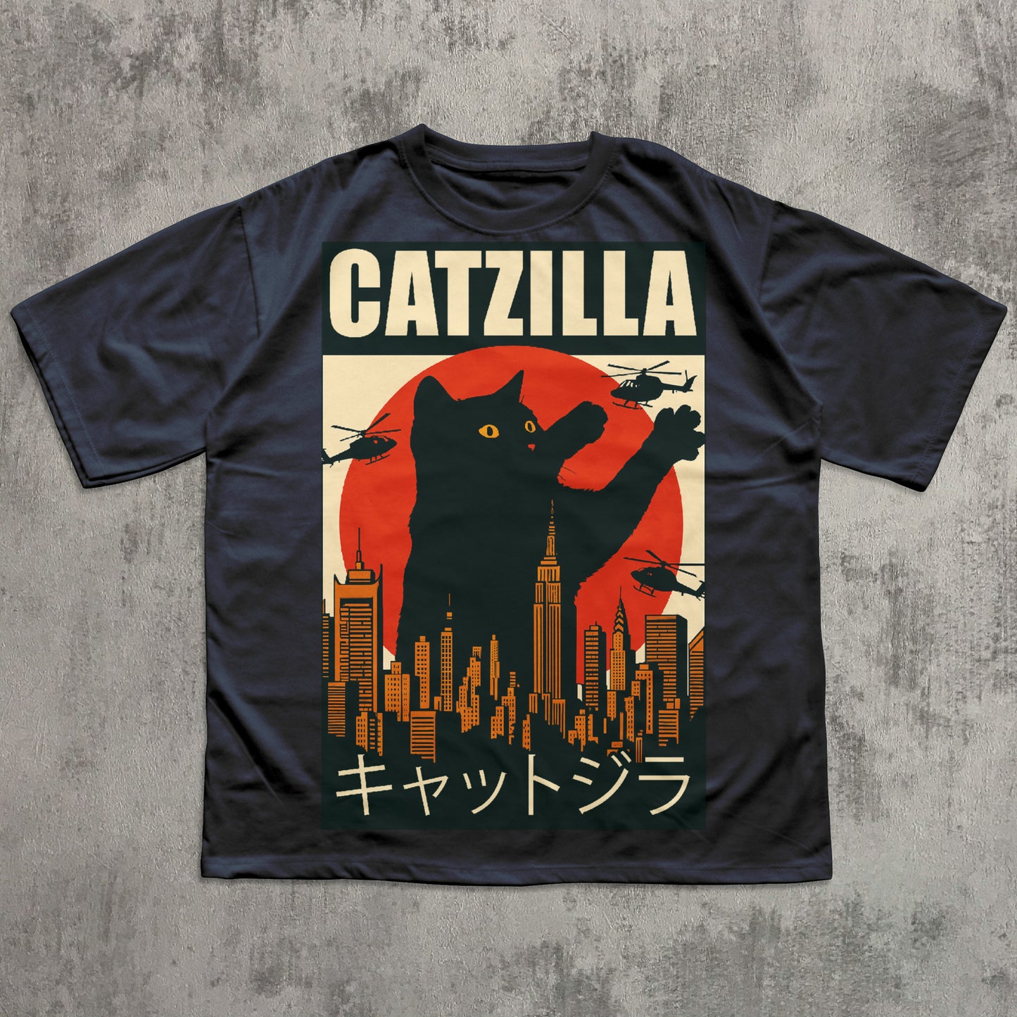 Catzilla Funny Cat Meme T-shirt, Parody Tee, Stupid Shirt