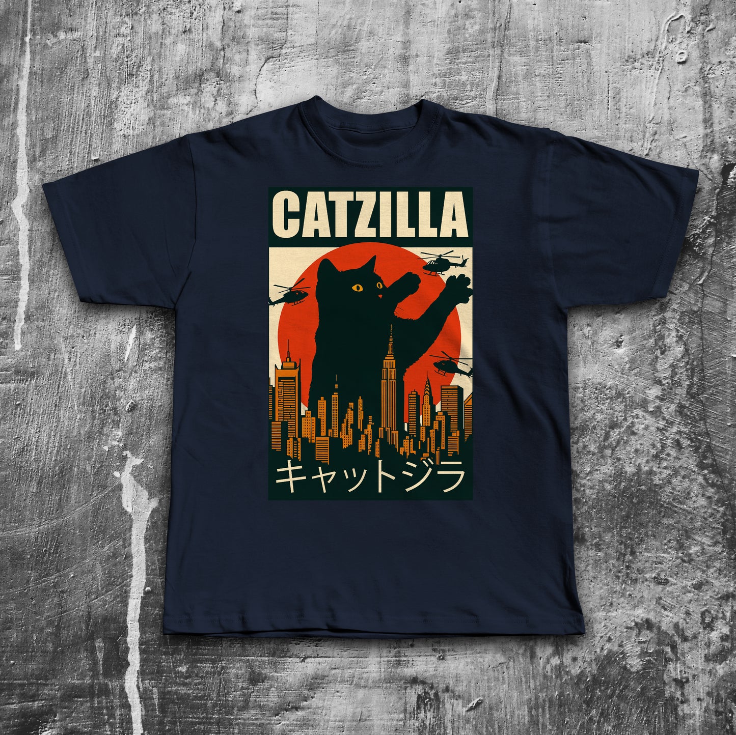 Catzilla Funny Cat Meme T-shirt, Parody Tee, Stupid Shirt