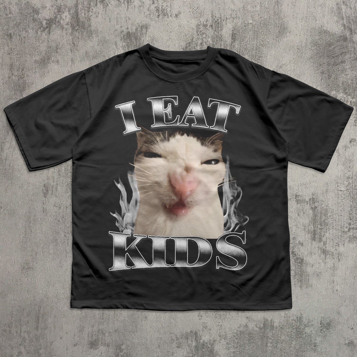 I Eat Kids Funny Cat Meme T-shirt, Silly Cats Shirt, Unhinged Clothes, Brainrot Shirts, Kitten Tshirt