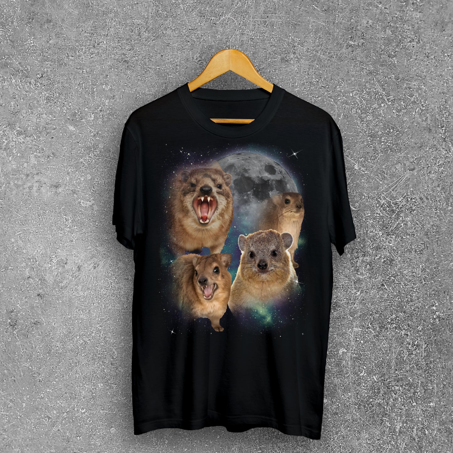 Funny Hyraxes Moon T-shirt