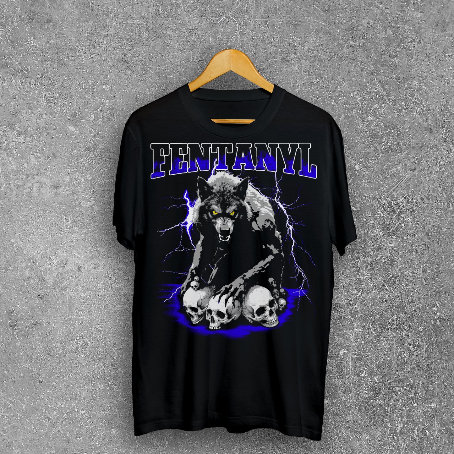 Fentanyl Vintage Wolf T-shirt