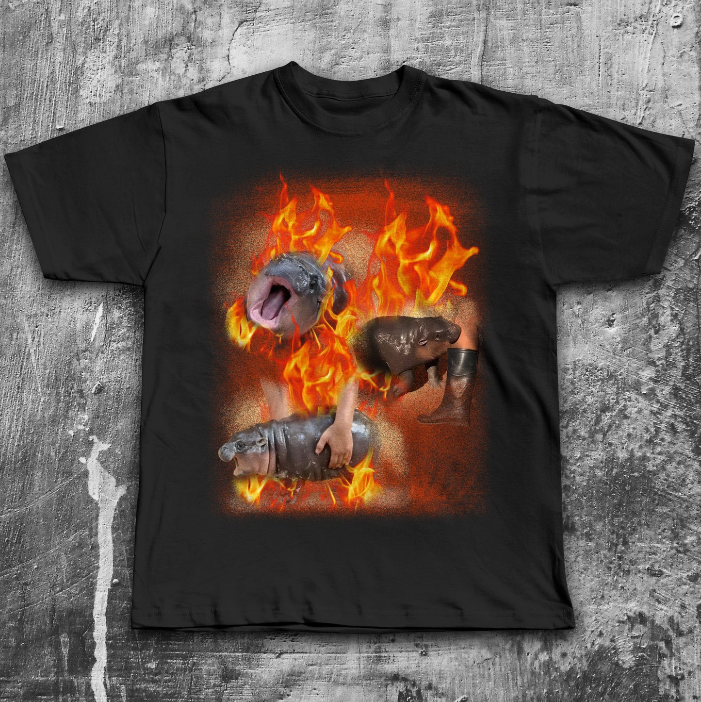 Moo Deng Funny Meme T-shirt