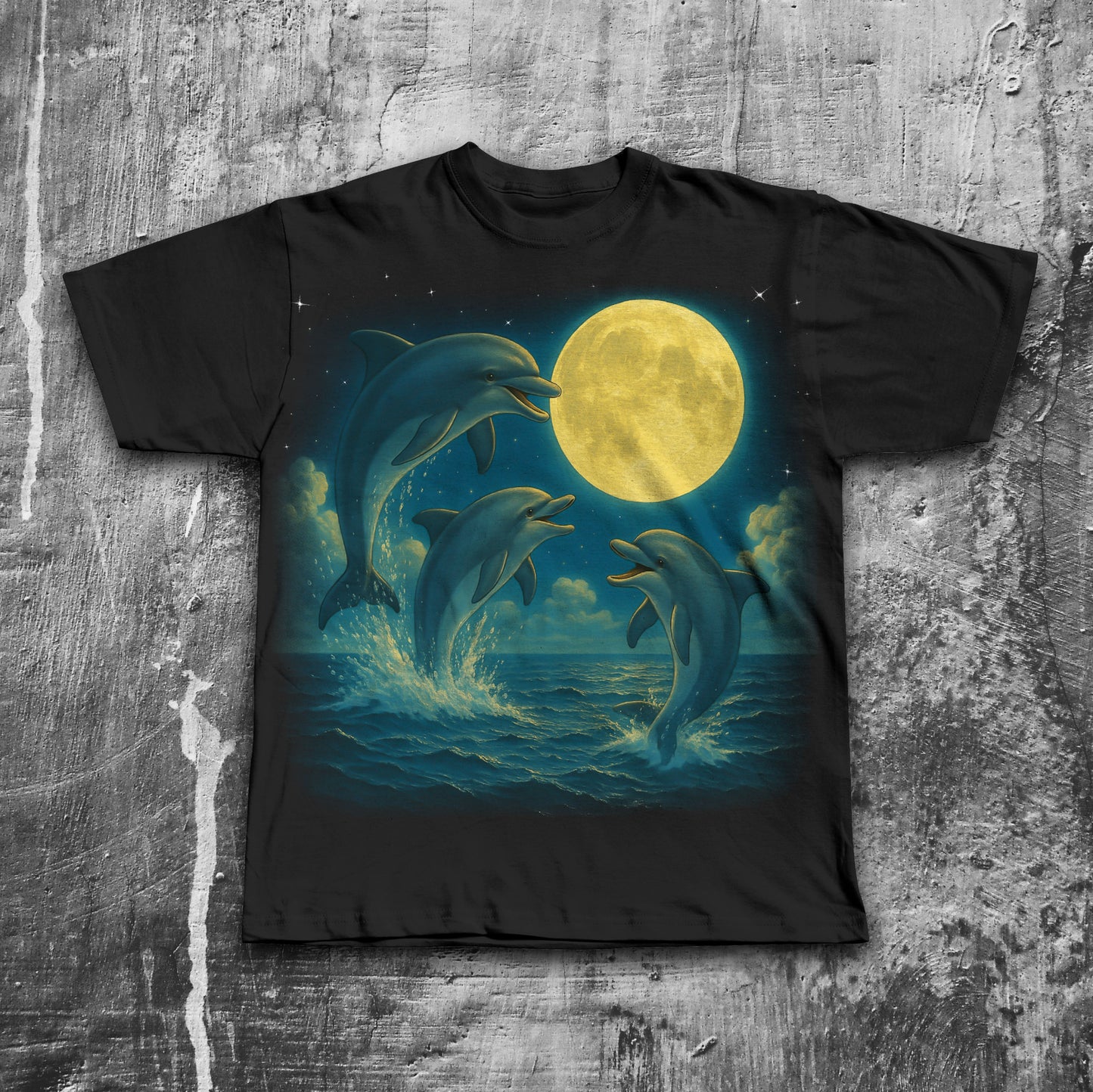 90s Retro Dolphins Vintage Graphic Tee Shirt
