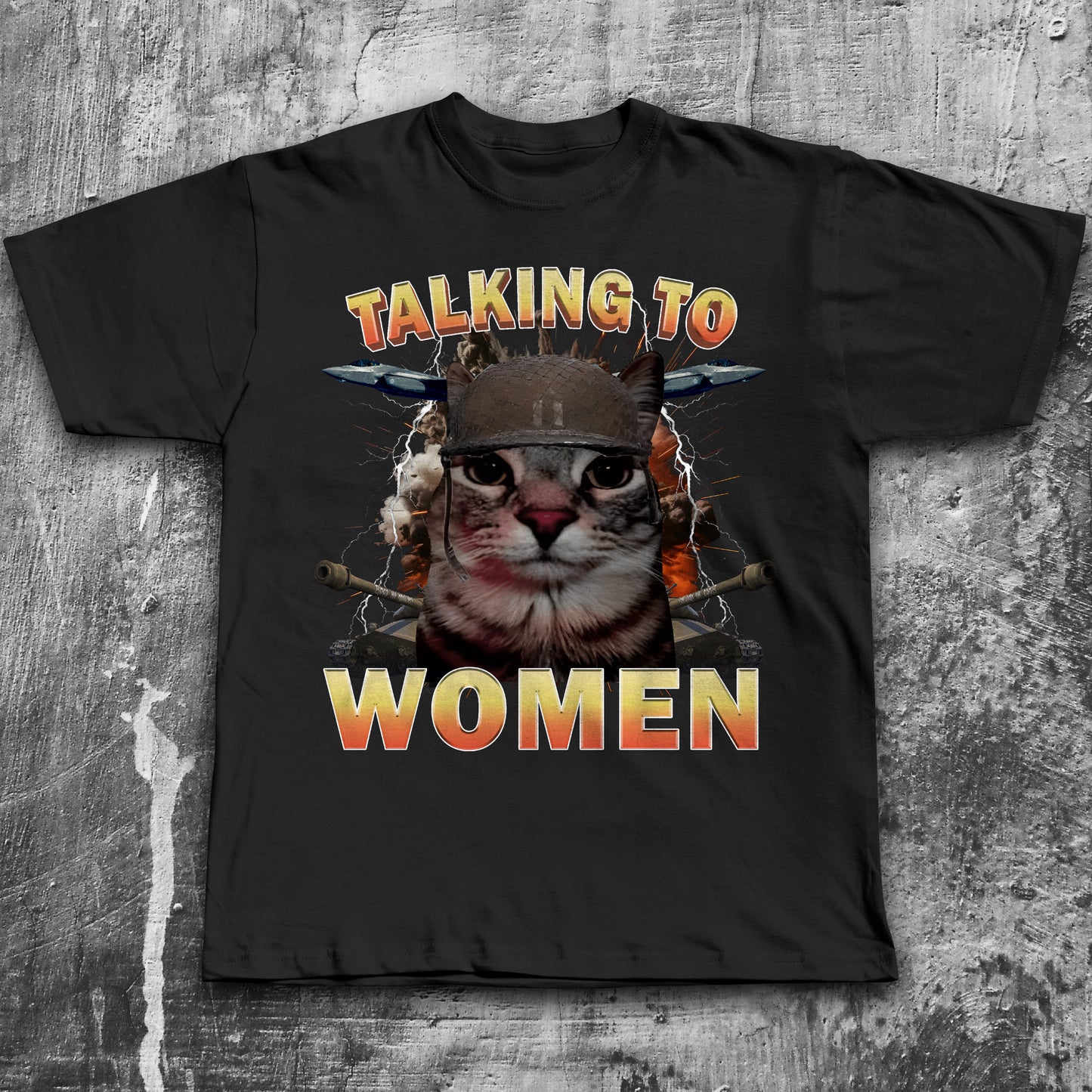 Talking To Women Funny Cat Meme T-shirt