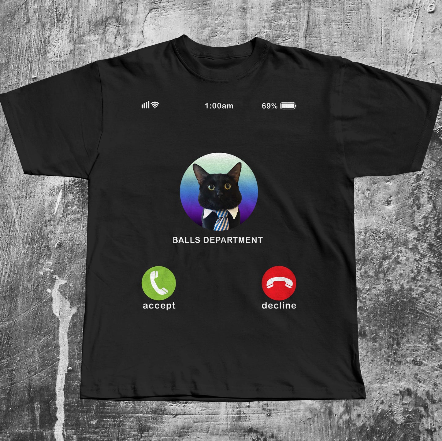Balls Department Funny Cat Meme T-shirt, Brainrot Shirt