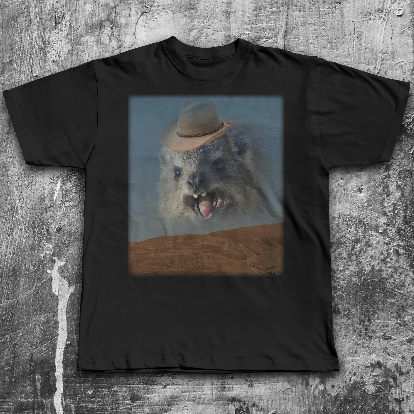 Funny Cowboy Hyrax Screaming T-shirt