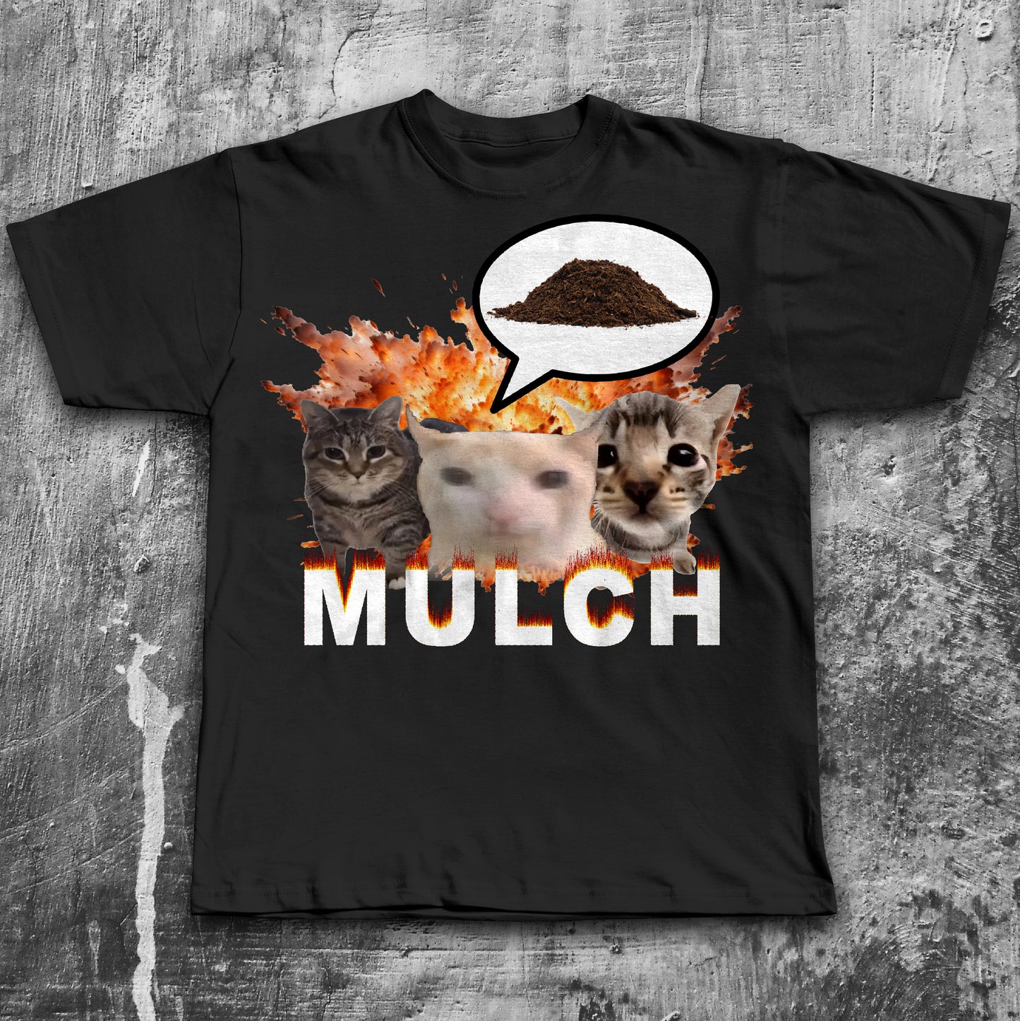 Funny Mulch Goofy Cats Meme T-shirt