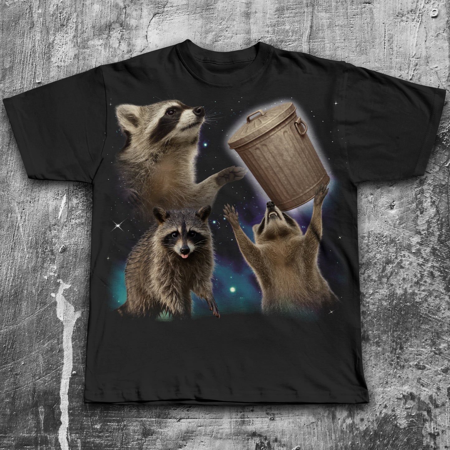90s Retro Raccoons Trash Can T-shirt, Vintage Graphic Raccoon Shirt, Graphic Tees