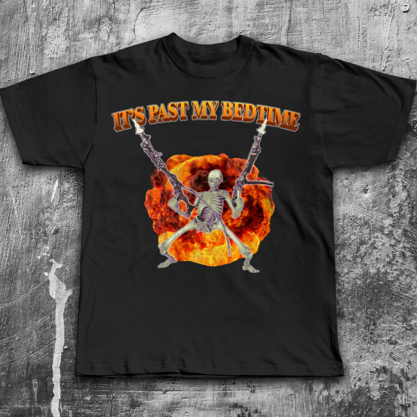 It's Past My Bedtime Funny Skeleton Meme T-shirt, Brainrot Shirts
