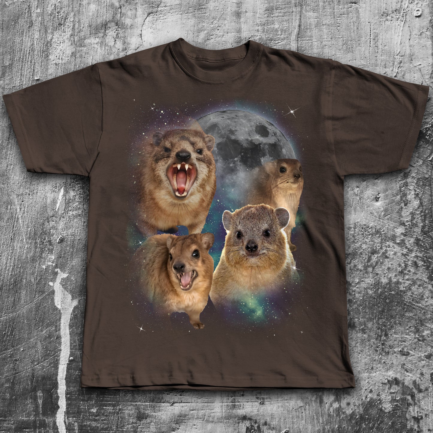 Funny Hyraxes Moon T-shirt