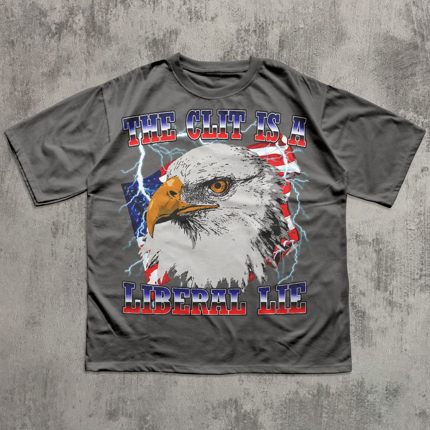 Charcoal Funny Eagle T-shirt