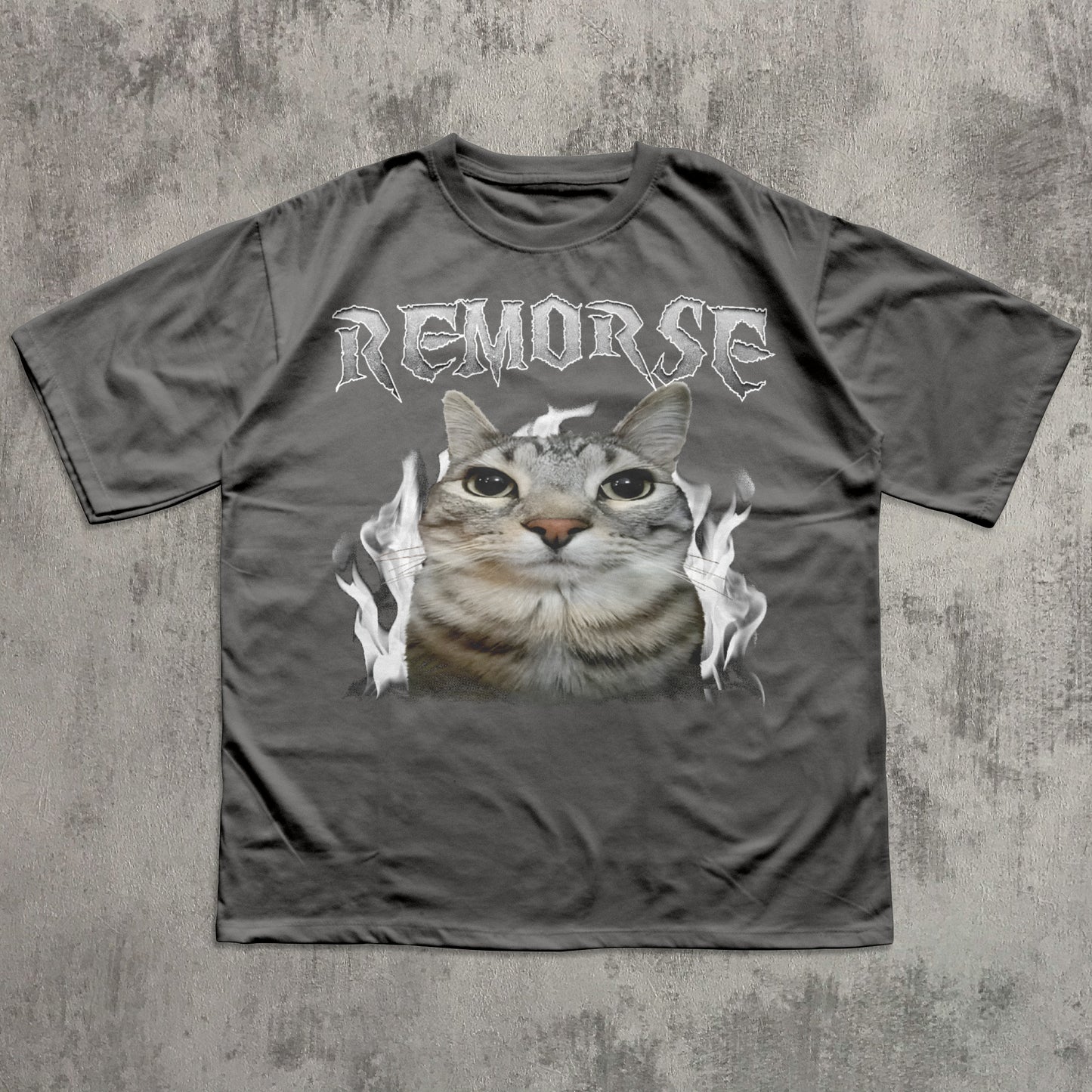 Remorse Funny Staring Cat Meme T-shirt, Unhinged Shirts, Brainrot Shirt