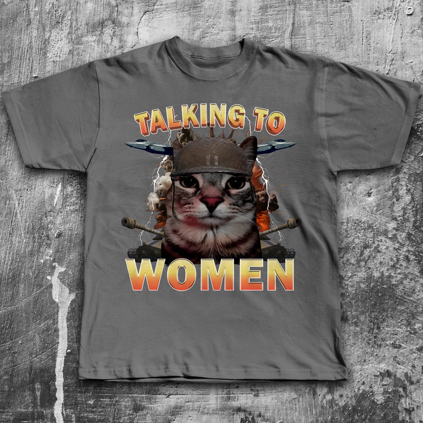 Talking To Women Funny Cat Meme T-shirt