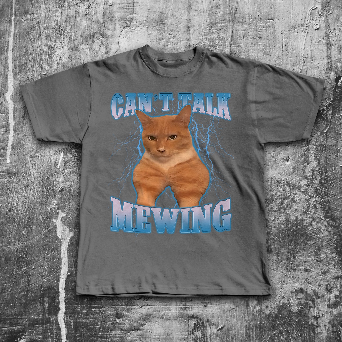 Can't Talk Mewing Funny Cat Meme T-shirt