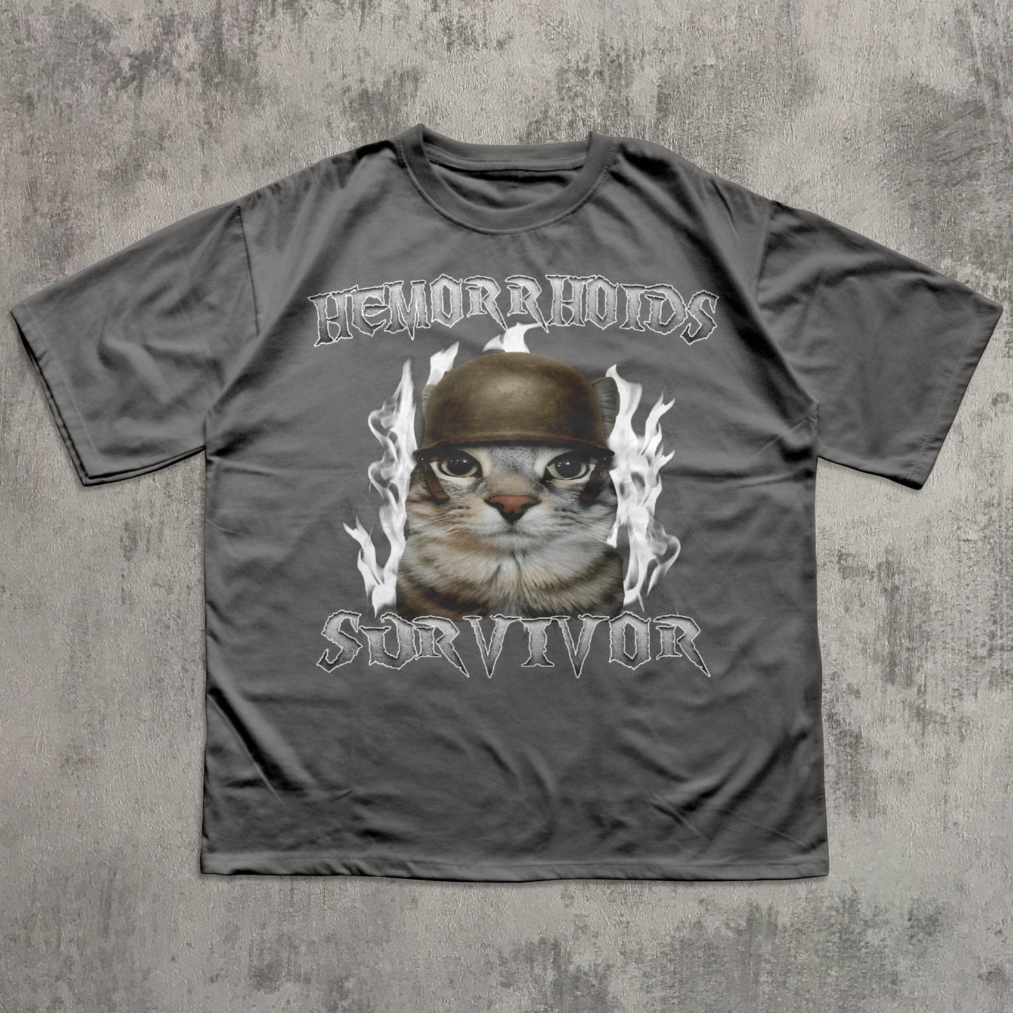 Hemorrhoids Survivor Funny Cat Meme T-shirt, Silly Cats Shirt