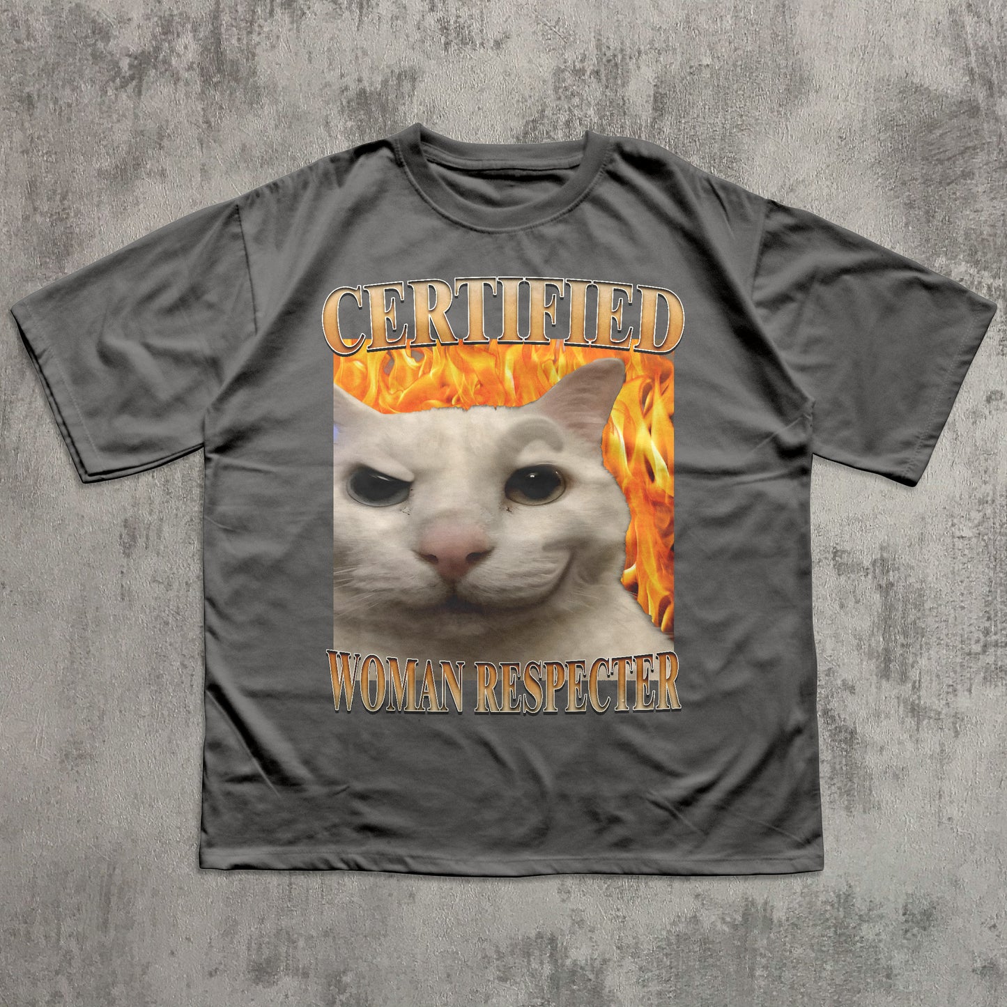 Certified Woman Respecter Funny Cat Meme T-shirt