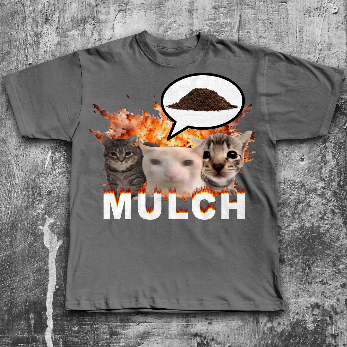 Funny Mulch Goofy Cats Meme T-shirt