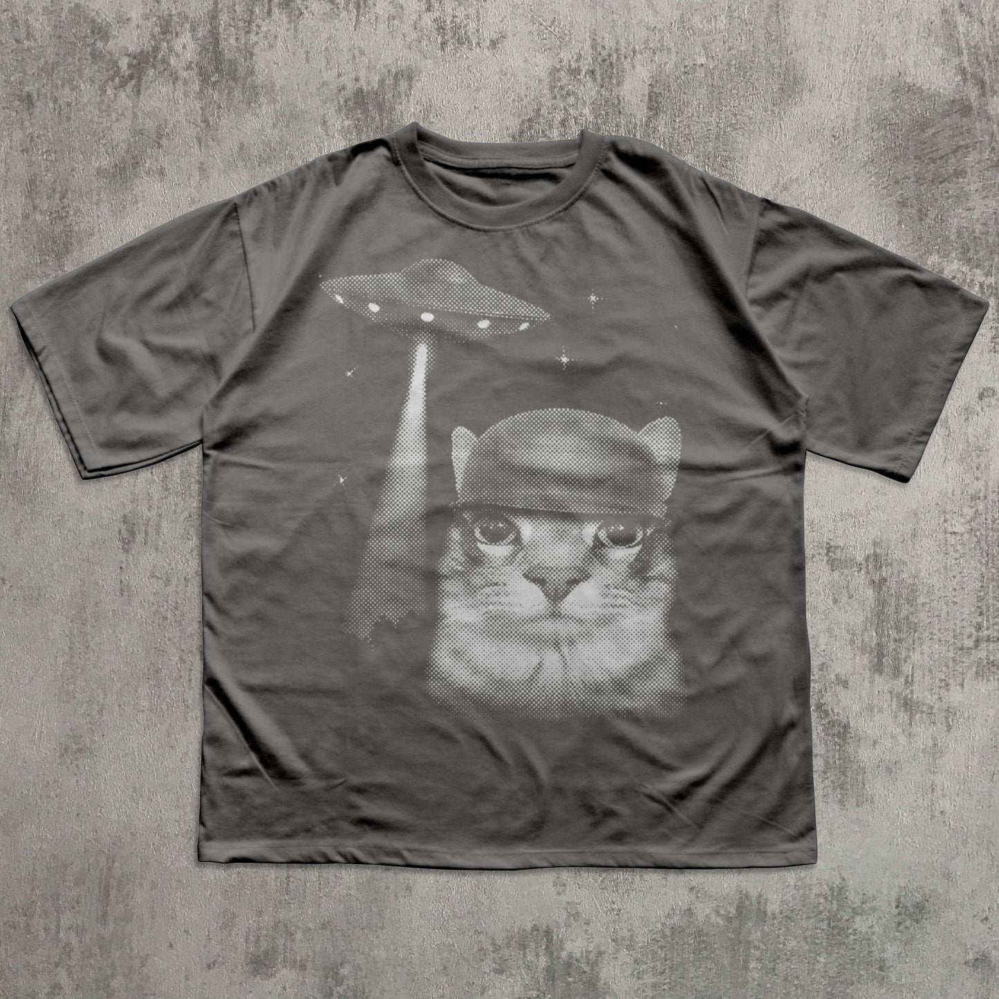 Alien Invasion Funny Cat Meme T-shirt, Silly Cats Shirt, Weird Shirts