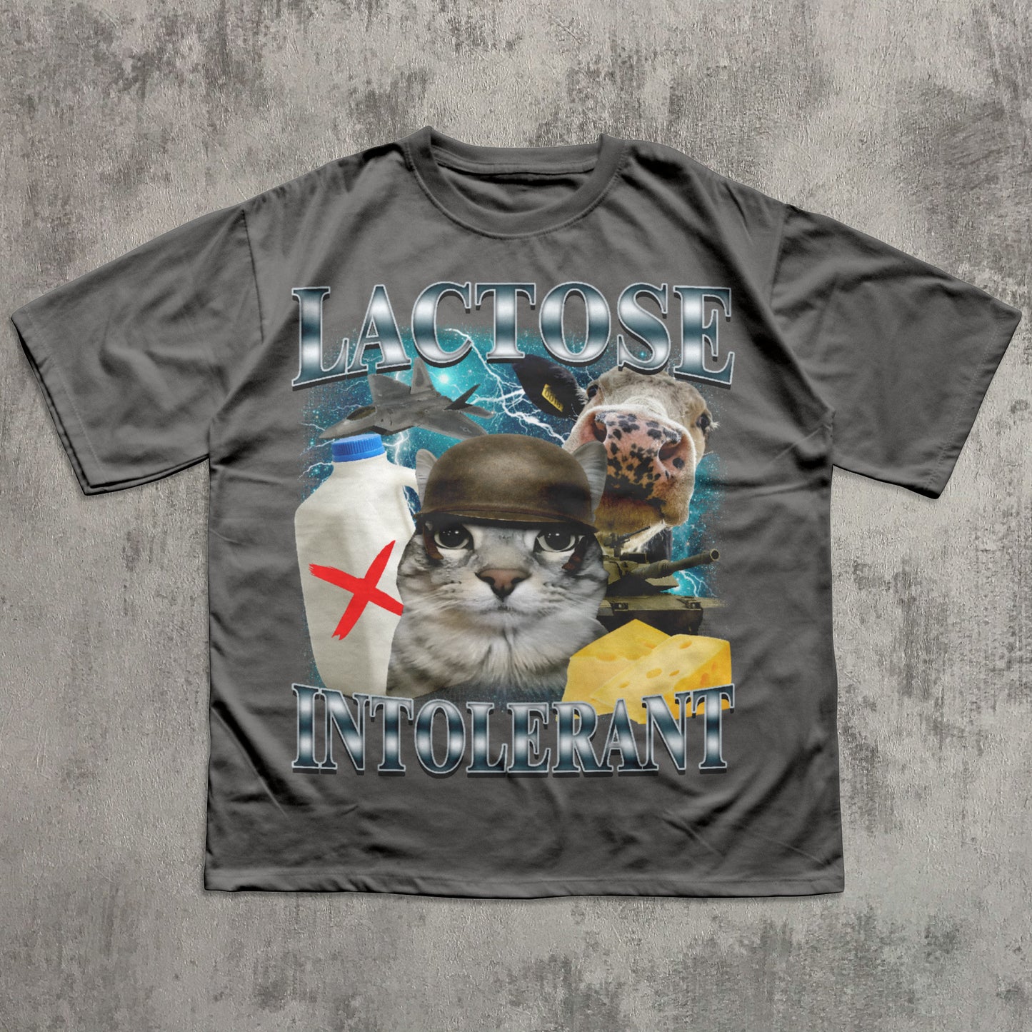 Lactose Intolerant Funny Cat Meme T-shirt, Lactose Shirt, Stupid Gifts, Silly Cats Tee, Weird Tshirt