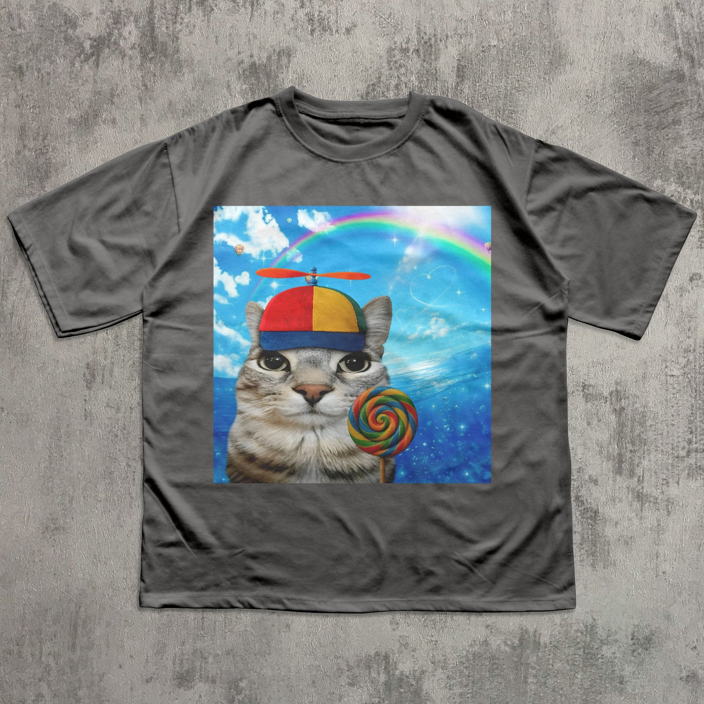 Happy Cat Dreamcore T-shirt, Funny Cats Shirt, Brainrot Meme Tee, Silly Kitten Tee, Cat Lover Gifts, Weird Tees, Gen Z Humor Tshirt