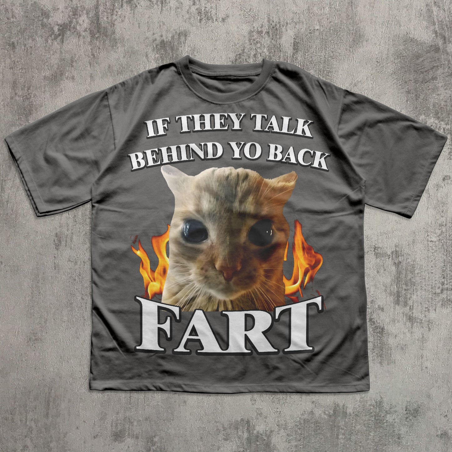 If They Talk Behind Yo Back Fart Funny Cat Meme T-shirt, Silly Cats Shirt, Stupid Gifts, Brainrot Shirts