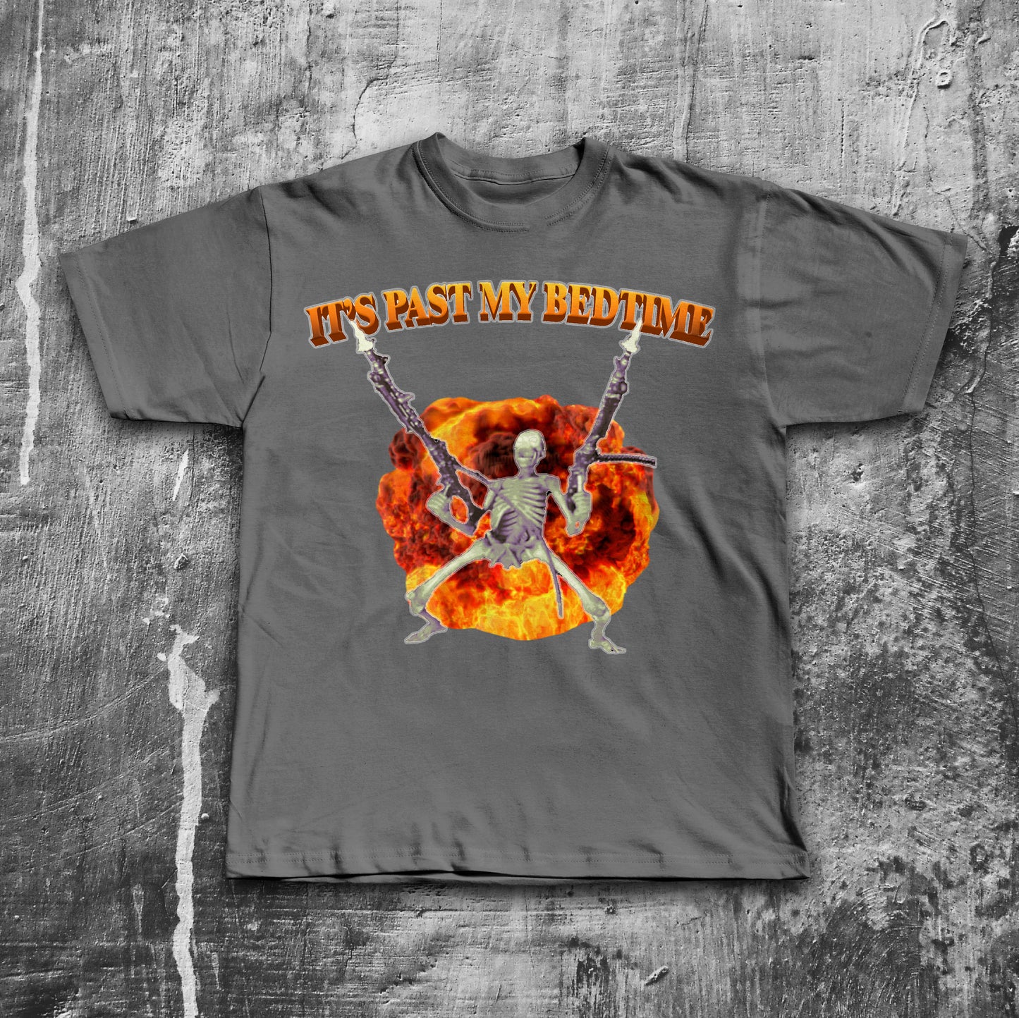 It's Past My Bedtime Funny Skeleton Meme T-shirt, Brainrot Shirts