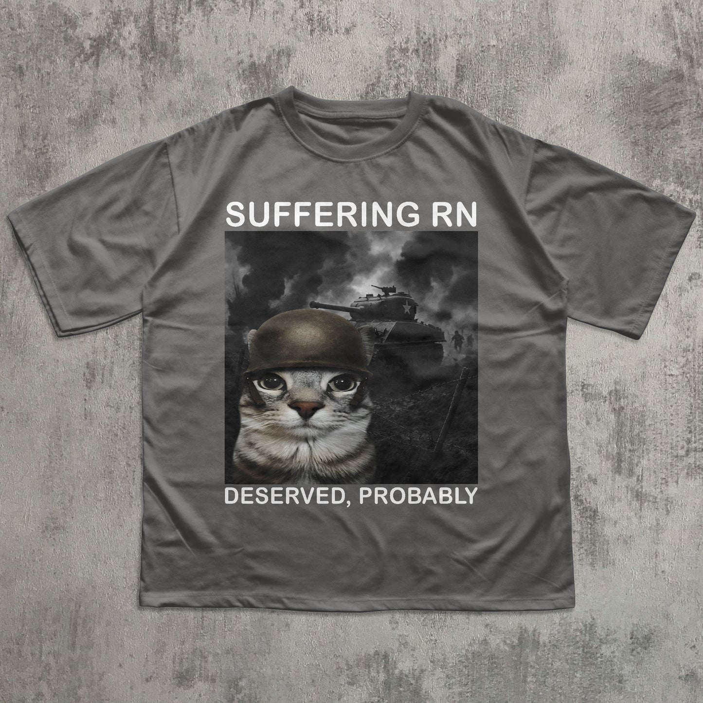 Suffering Rn Deserved Probably Funny Cat meme T-shirt, Silly Cats Shirt, Unhinged Clothes