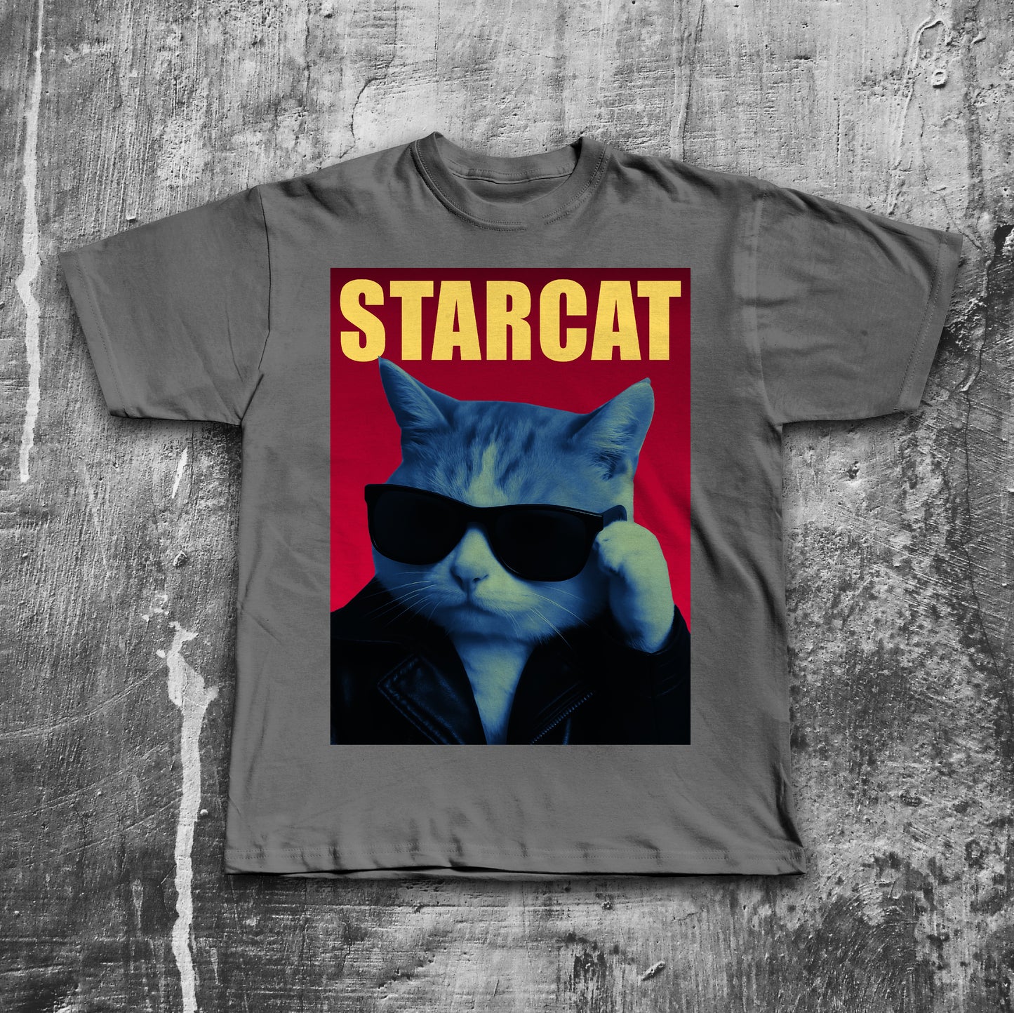 Starcat Funny Cat T-shirt, Parody Shirt, Stupid Tee