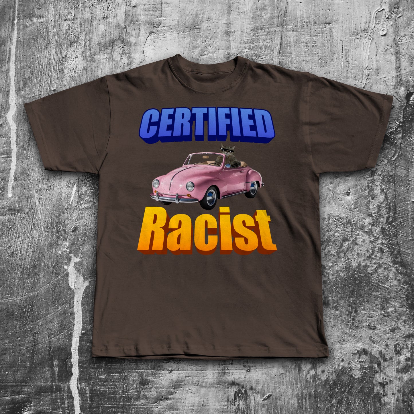Certified Racist Funny Cat Meme T-shirt, Brainrot Shirts
