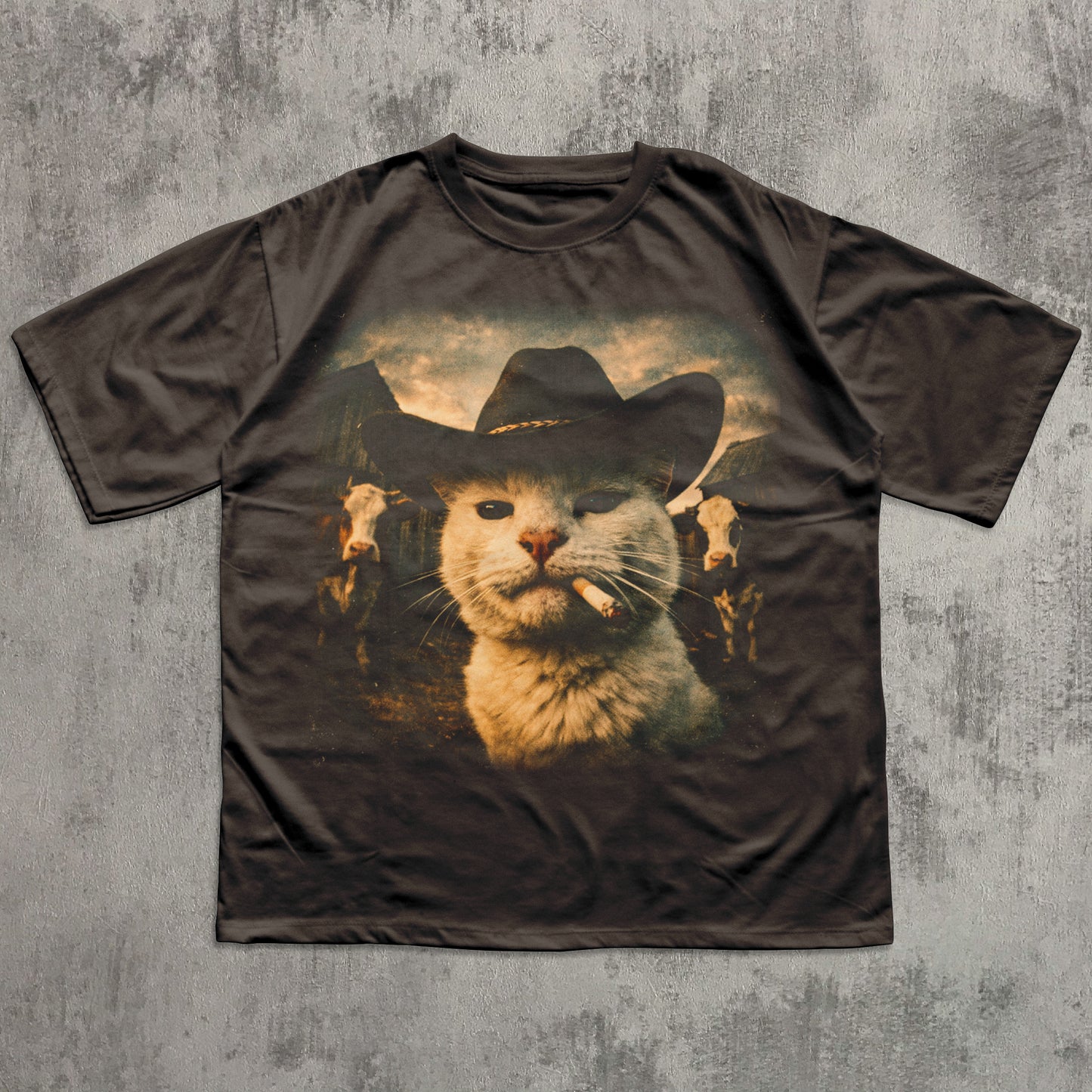 Funny Cowboy Cat T-shirt
