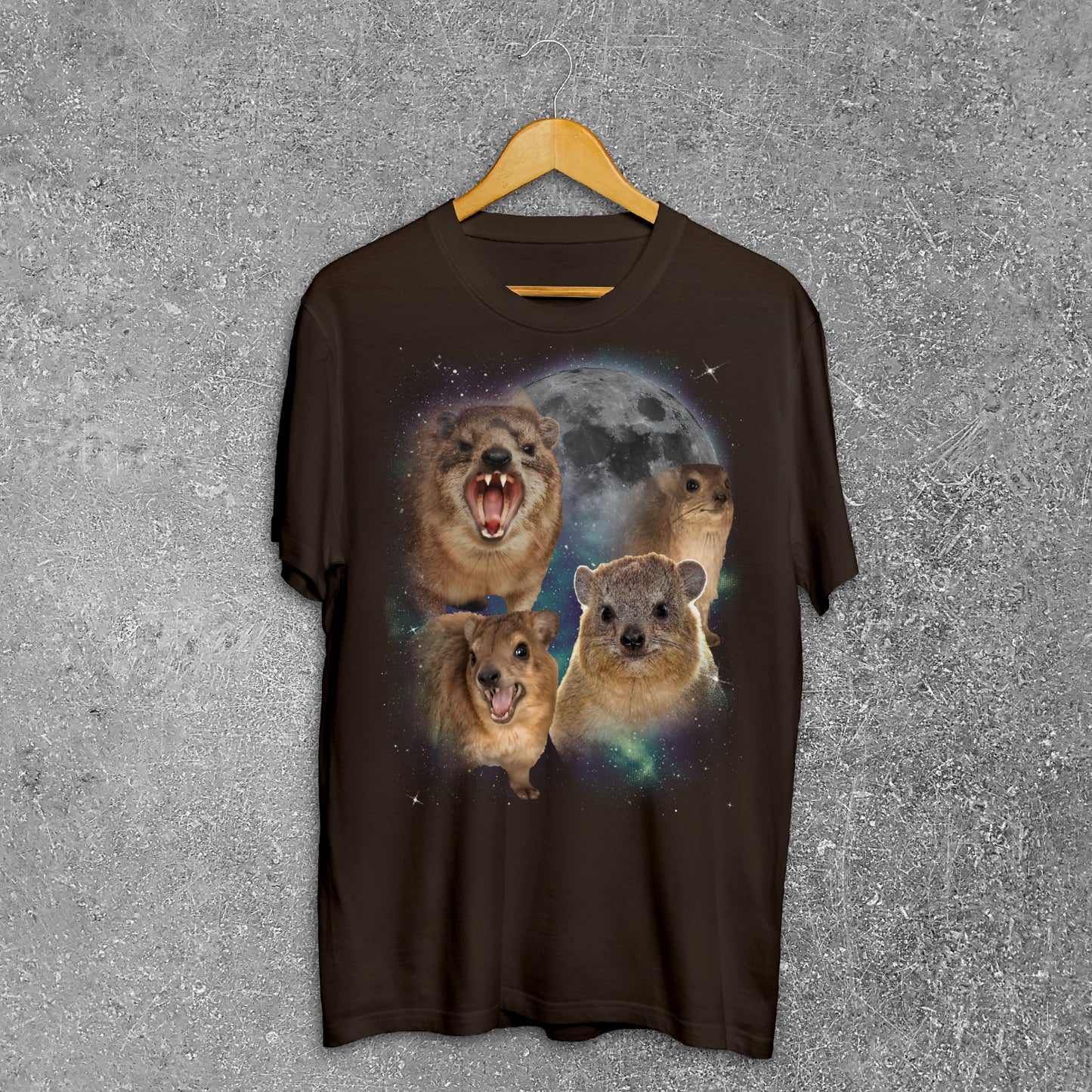 Funny Hyraxes Moon T-shirt