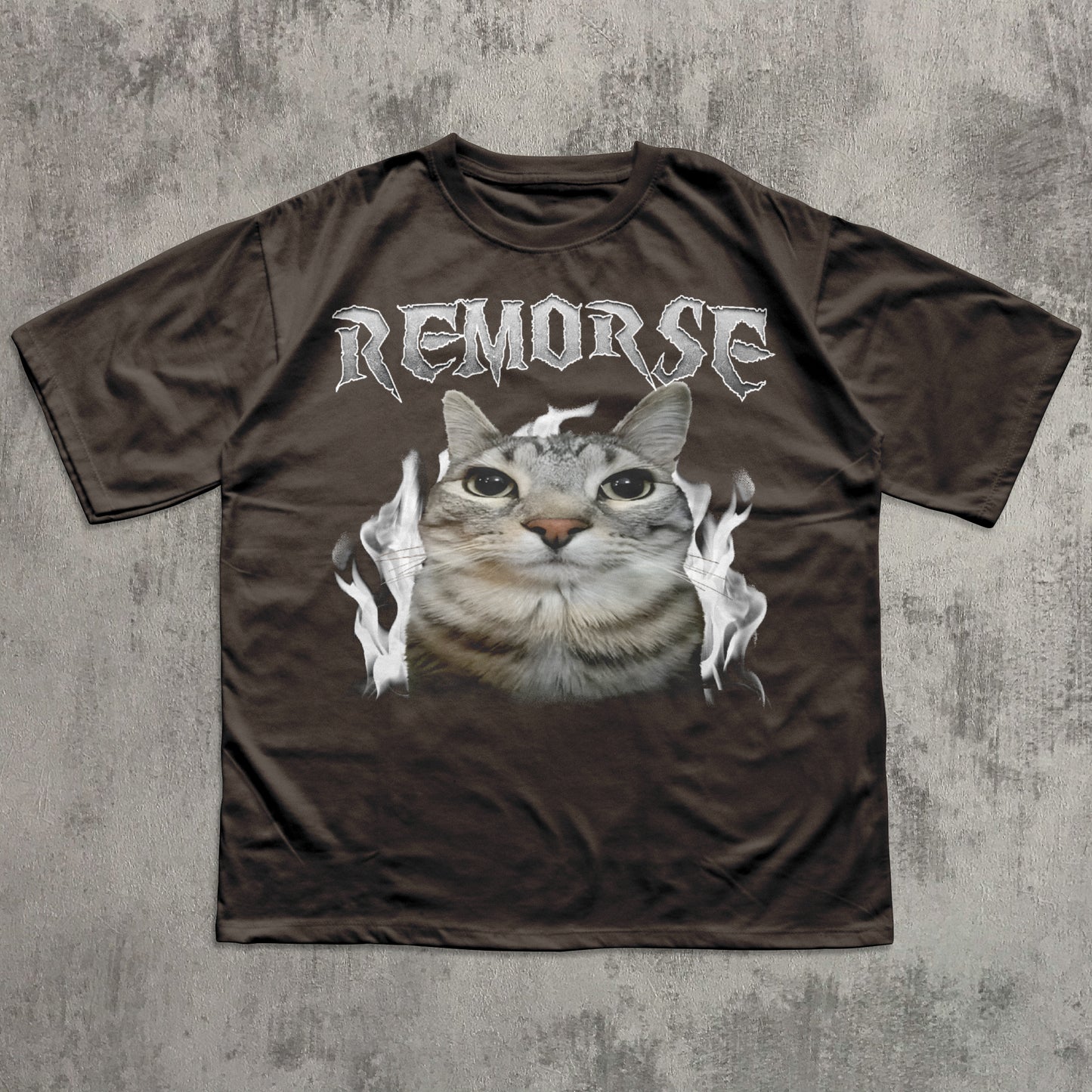 Remorse Funny Staring Cat Meme T-shirt, Unhinged Shirts, Brainrot Shirt