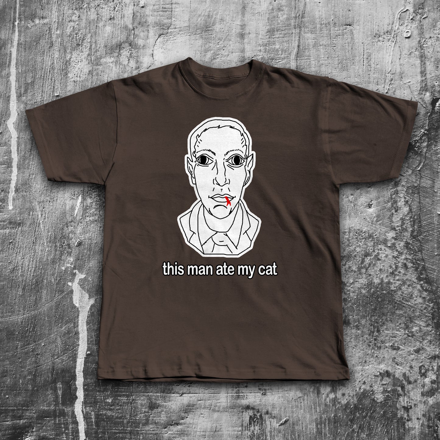 This Man Ate My Cat Funny Meme T-shirt, Brainrot Shirt