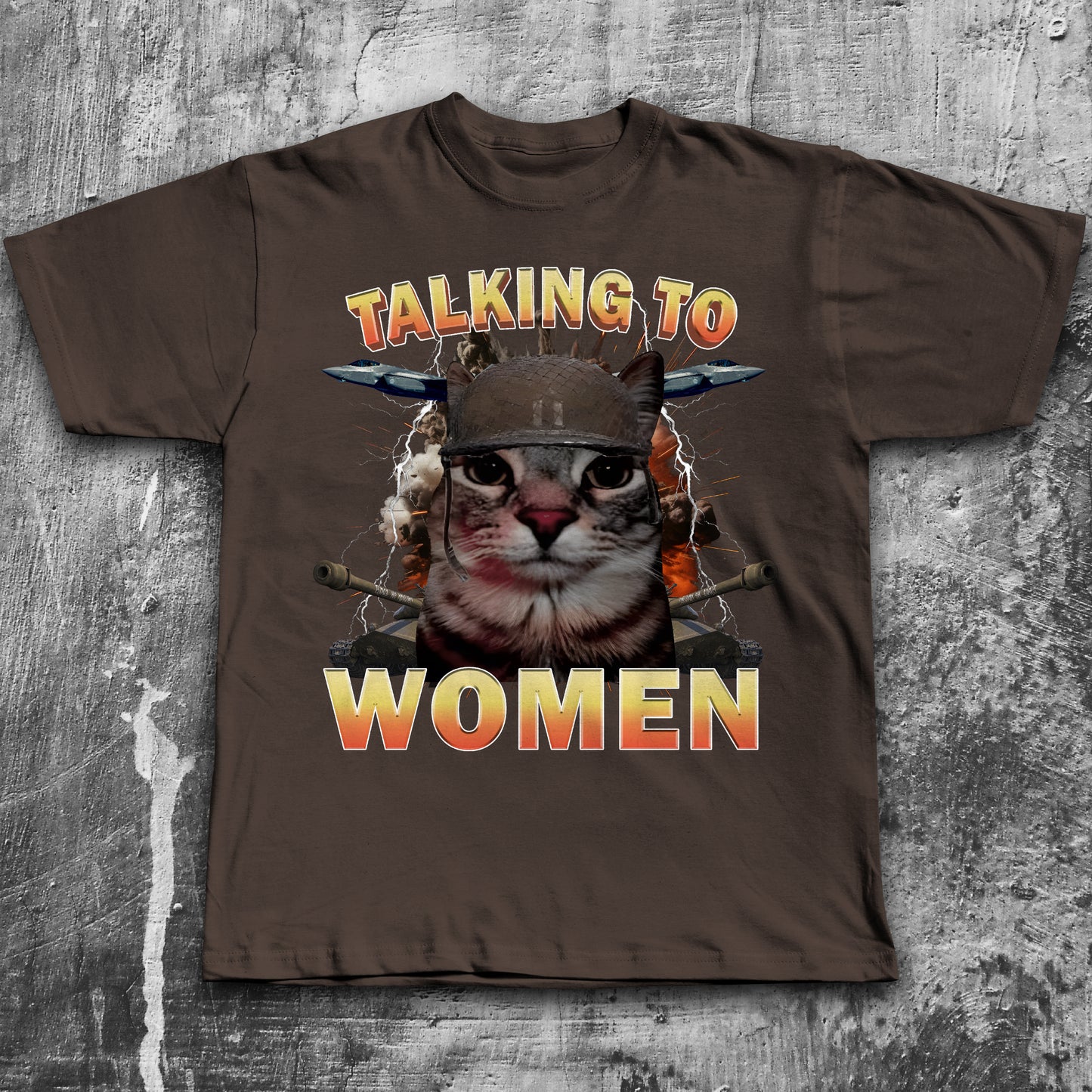 Talking To Women Funny Cat Meme T-shirt