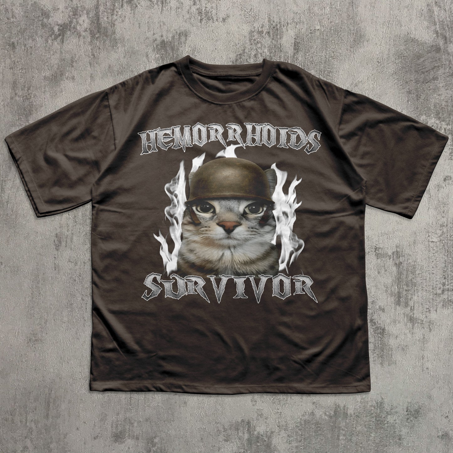 Hemorrhoids Survivor Funny Cat Meme T-shirt, Silly Cats Shirt