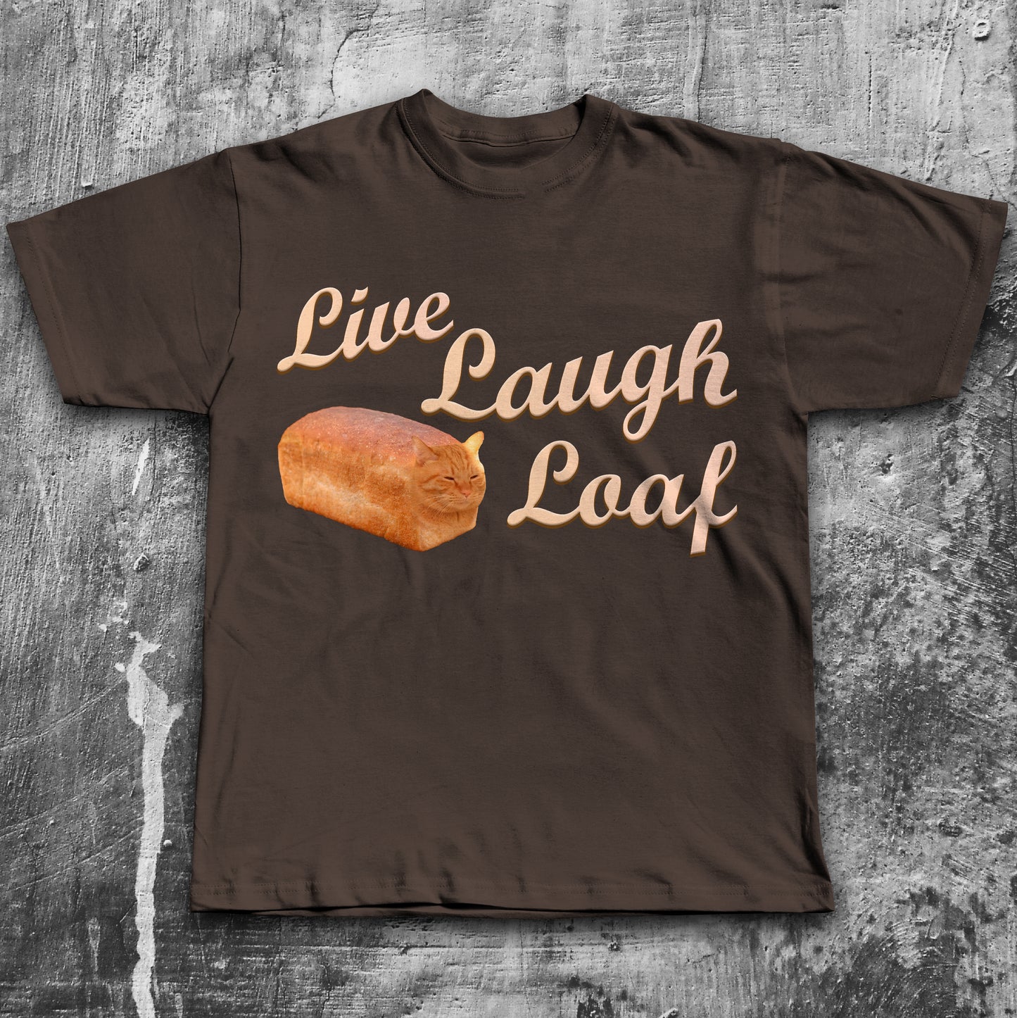 Live Laugh Loaf Funny Cat Meme T-shirt