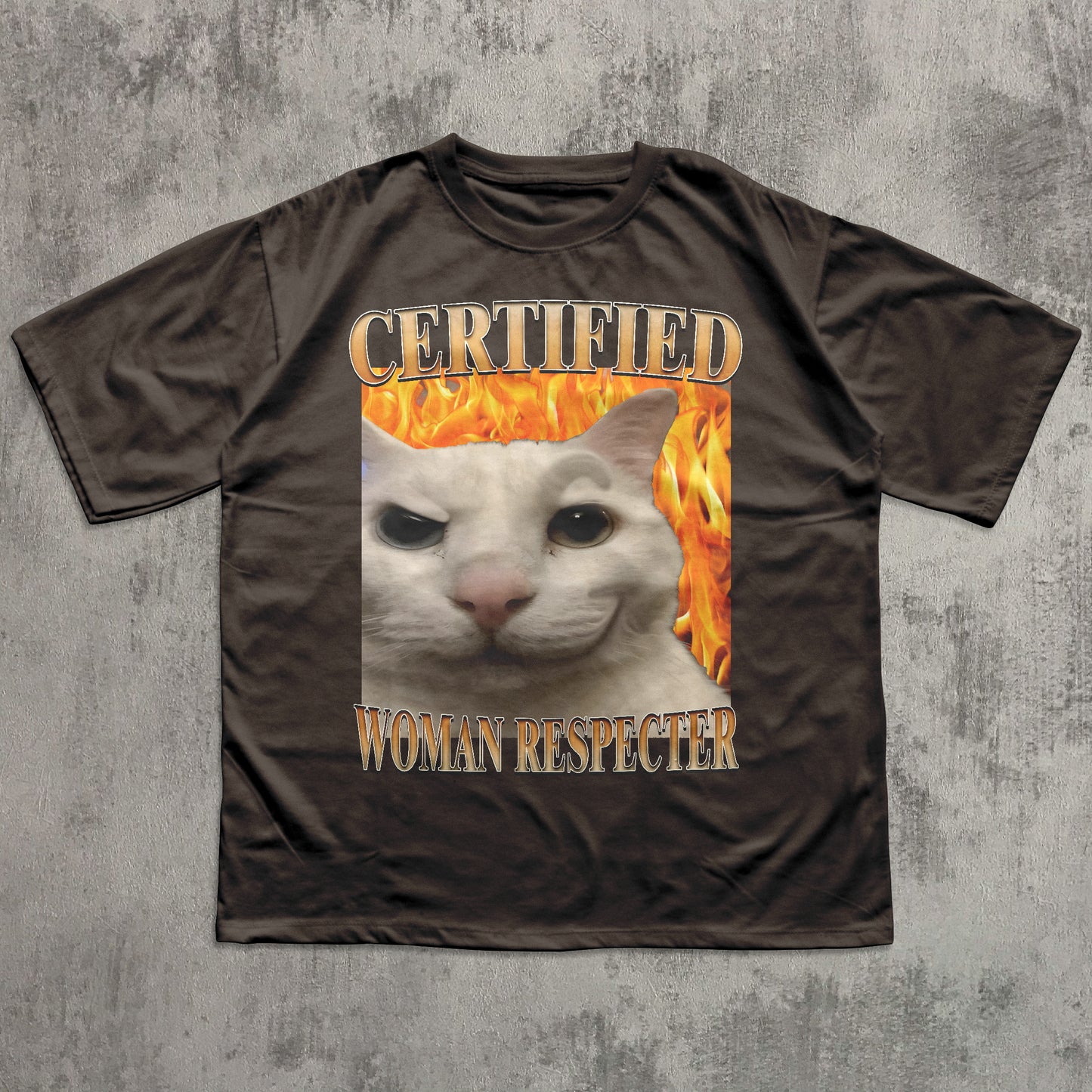 Certified Woman Respecter Funny Cat Meme T-shirt