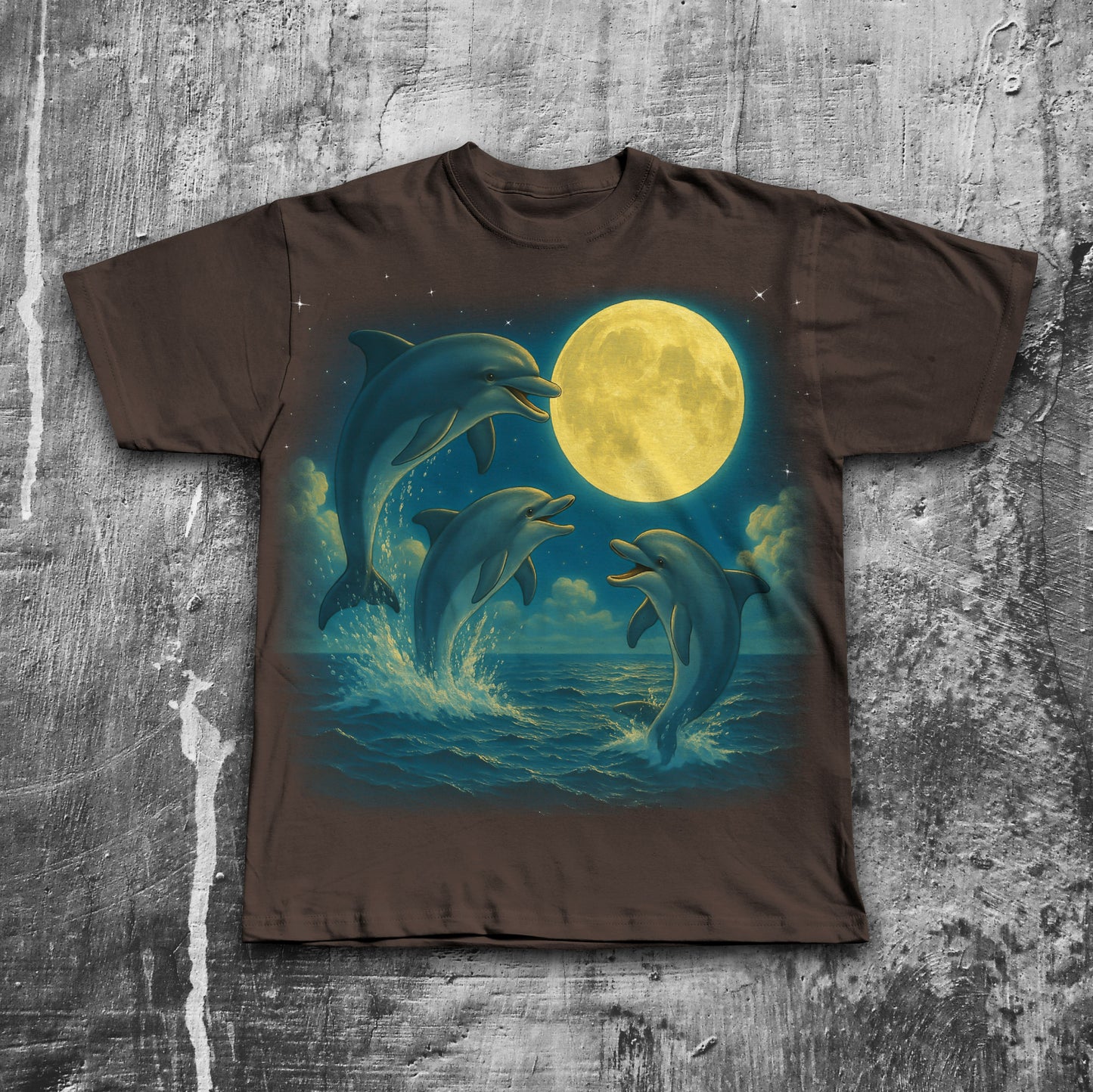 90s Retro Dolphins Vintage Graphic Tee Shirt