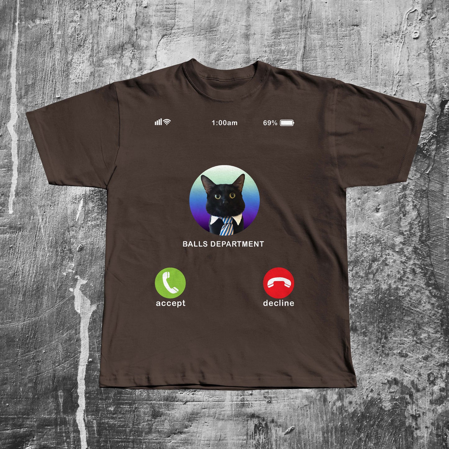 Balls Department Funny Cat Meme T-shirt, Brainrot Shirt