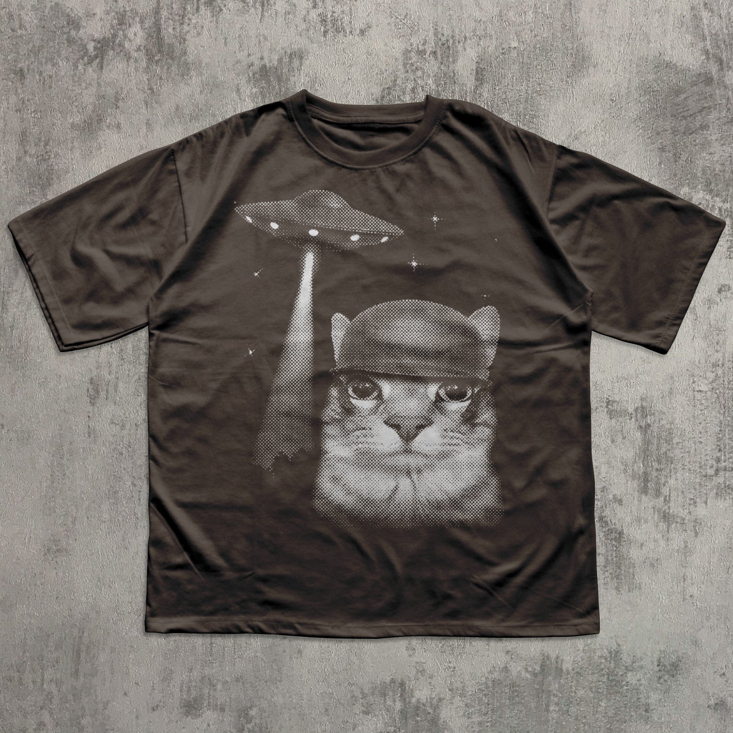 Alien Invasion Funny Cat Meme T-shirt, Silly Cats Shirt, Weird Shirts