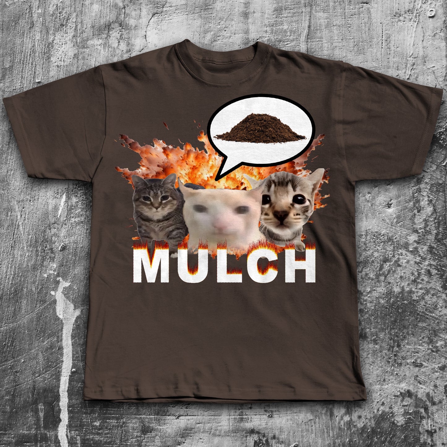 Funny Mulch Goofy Cats Meme T-shirt
