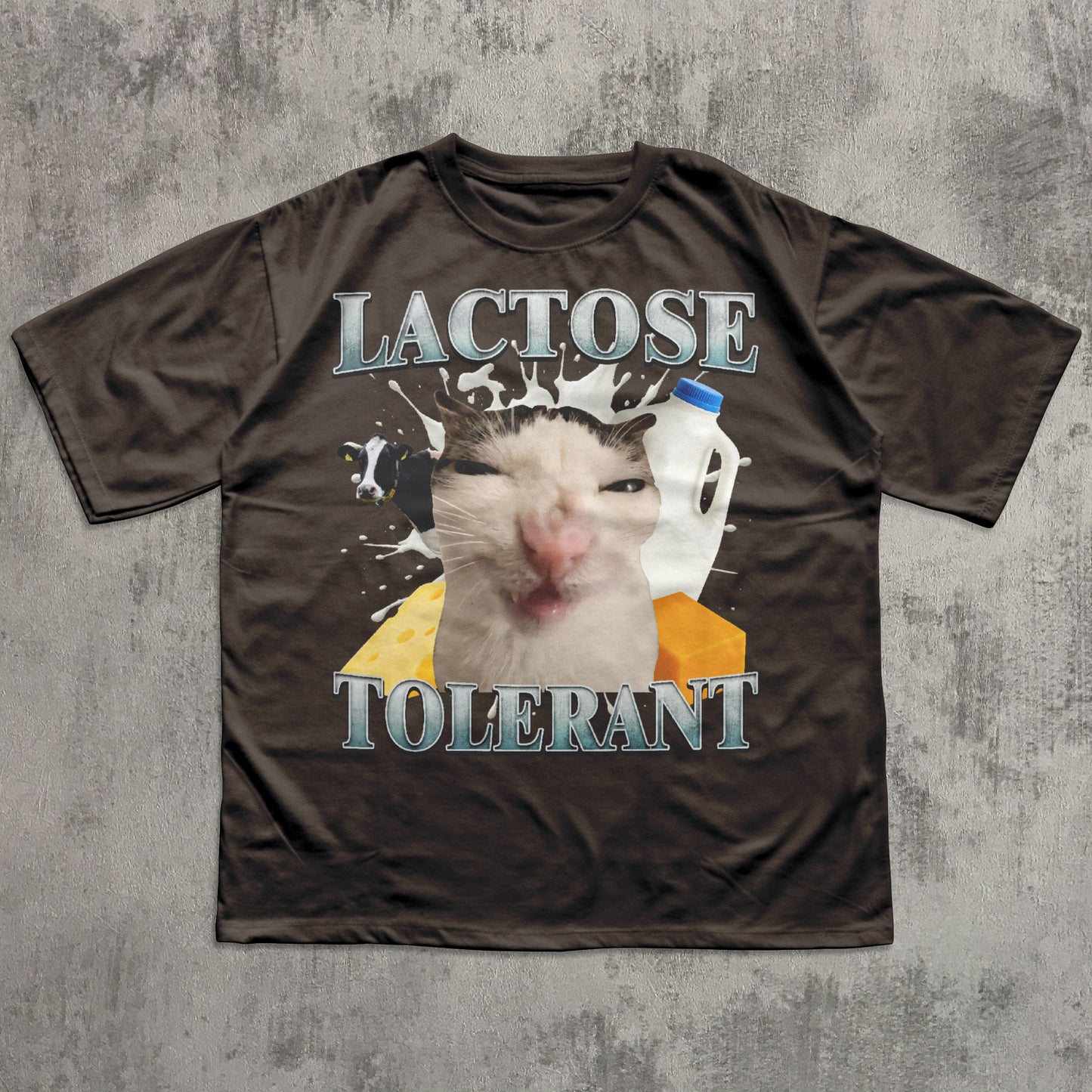 Lactose Tolerant Funny Cat Meme T-shirt, Silly Cats Tee, Lactose Shirt, Stupid Gifts, Ugly Shirts