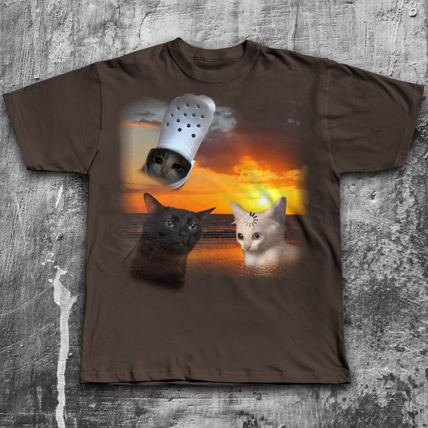 Three Cats Retro Graphic T-shirts