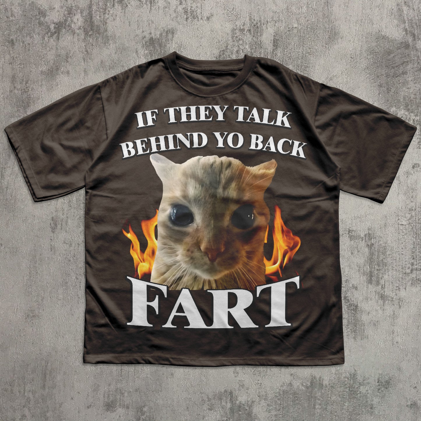 If They Talk Behind Yo Back Fart Funny Cat Meme T-shirt, Silly Cats Shirt, Stupid Gifts, Brainrot Shirts