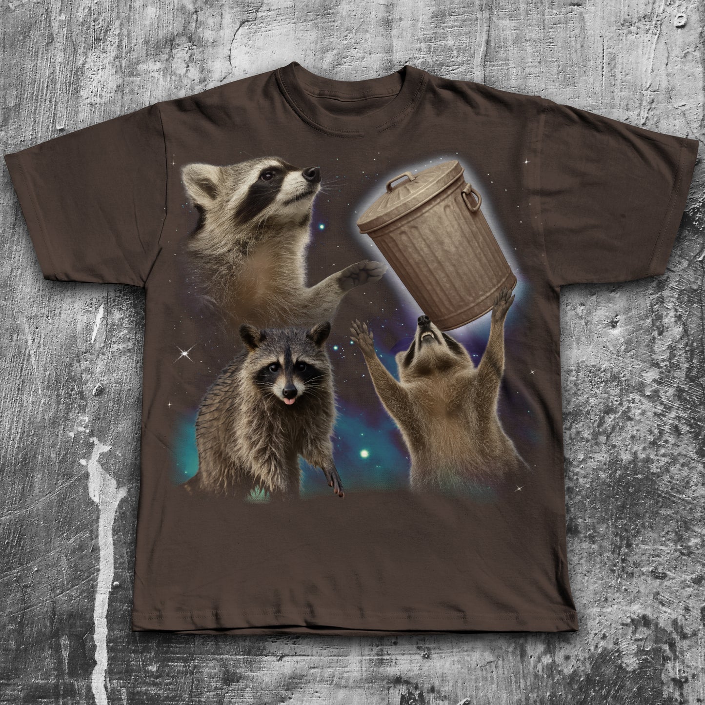 90s Retro Raccoons Trash Can T-shirt, Vintage Graphic Raccoon Shirt, Graphic Tees