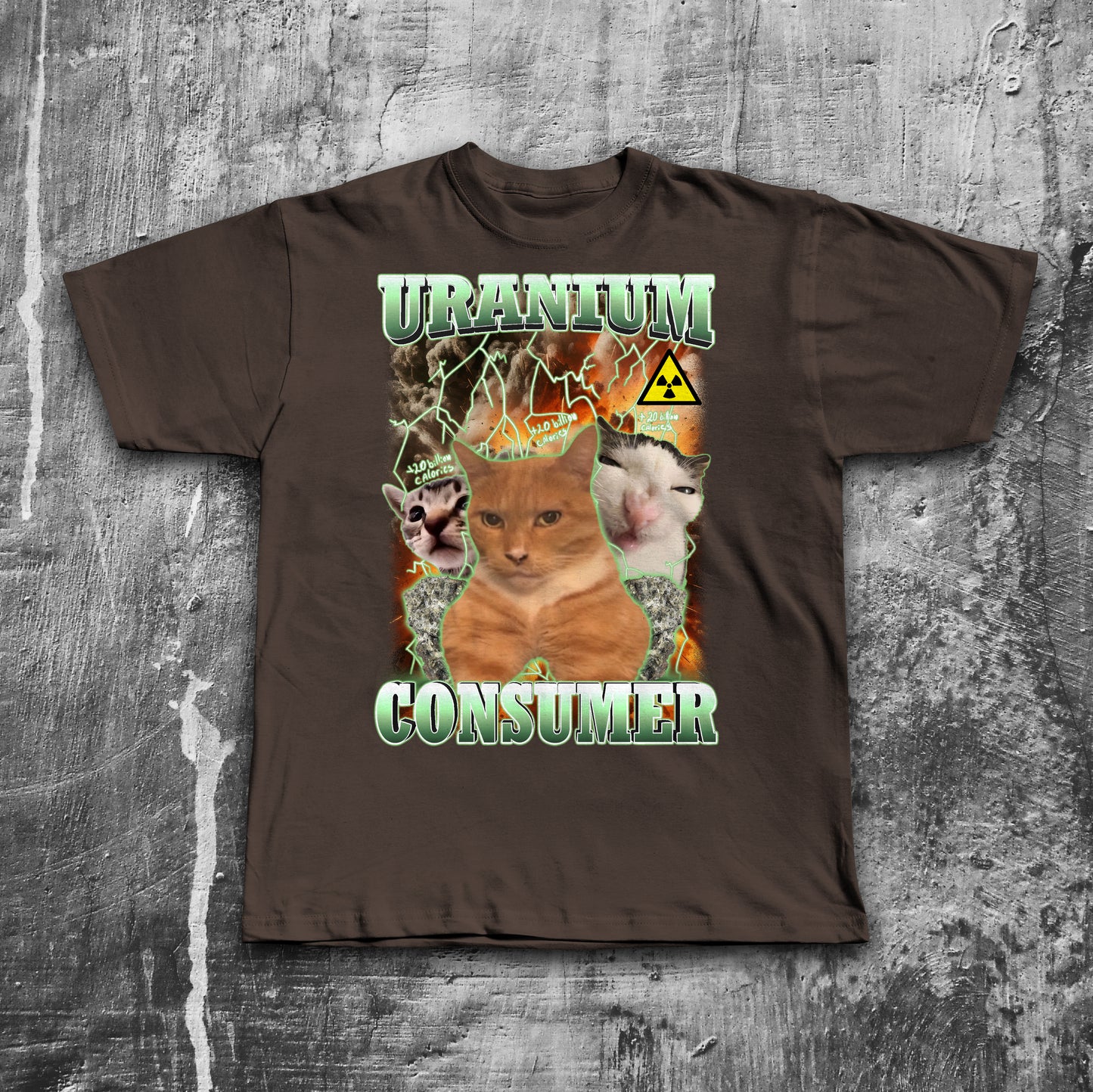 Uranium Consumer Funny Cat Meme T-Shirt, Brainrot Shirts